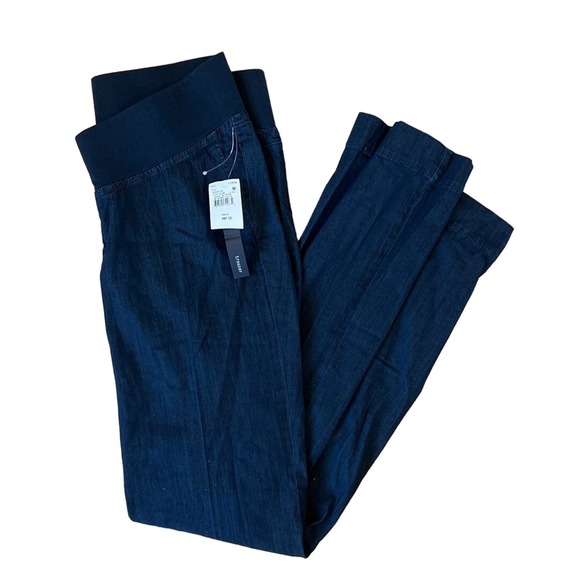 NWT A Pea In The Pod Maternity Redefined Denim Trouser 70's Icon SZ M - Picture 1 of 7